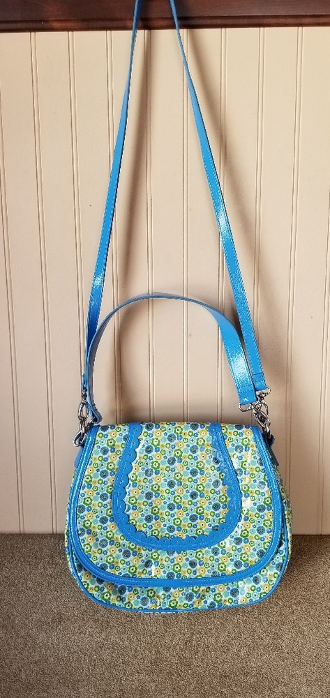 Vera Bradley Frill purse/bag blue green yellow